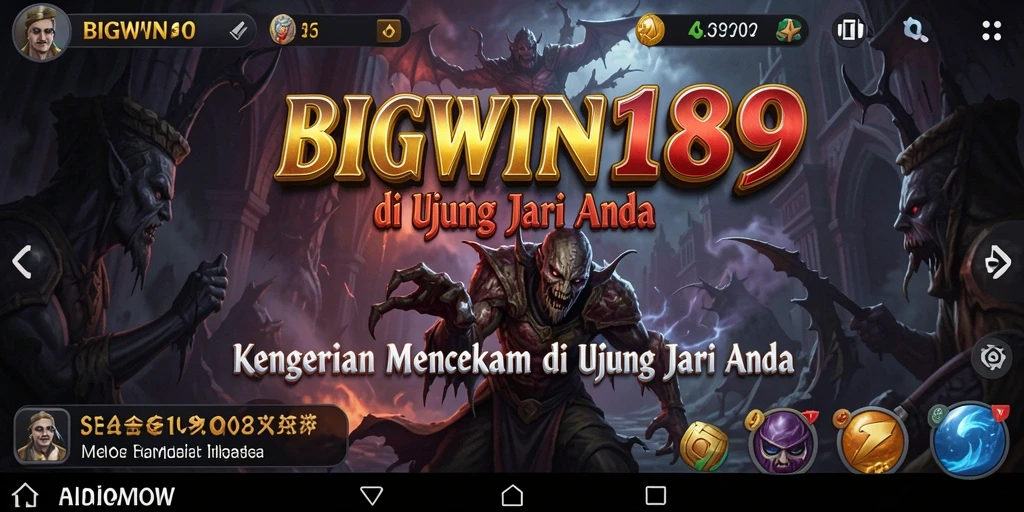 Screenshot gameplay BIGWIN189 yang menampilkan suasana horor yang menegangkan.