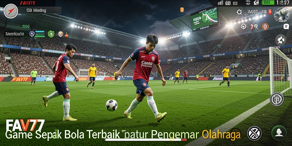 Gameplay sepak bola FAV77 yang mendebarkan dan seru.