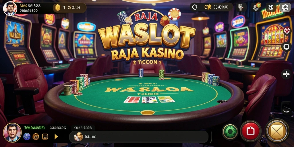 Screenshot menunjukkan tampilan kasino megah dalam gameplay Tycoon.